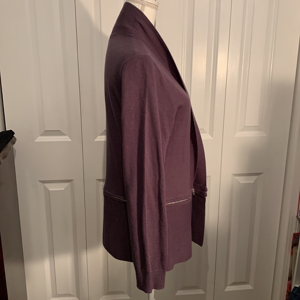 Beautiful lightweight cardigan by NY&Co. Dusty Purple, size XL - Picture 2 of 6